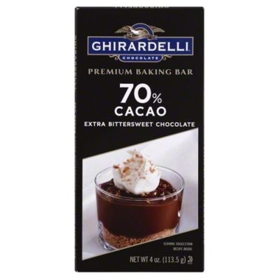 Ghirardelli Baking Bar, Premium, Extra Bittersweet Chocolate, 70% Cacao