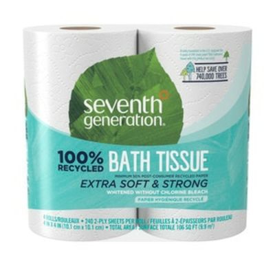 Seventh Generation Bath Tissue, Extra Soft & Strong, 2-Ply
