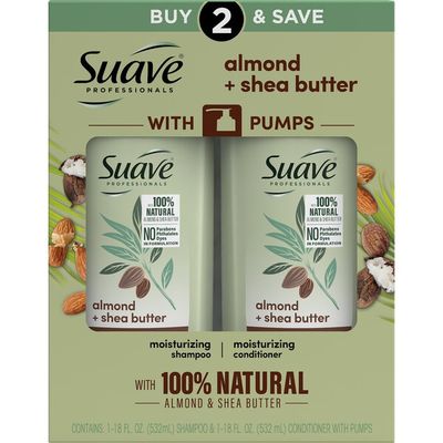 Suave Moisturizing Shampoo And Conditioner Almond And Shea Butter