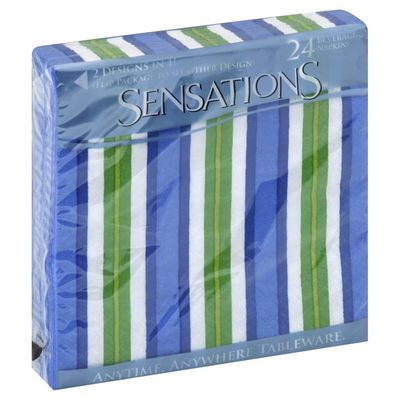 Sensations Napkins, Beverage, Cool Down, 2-Ply