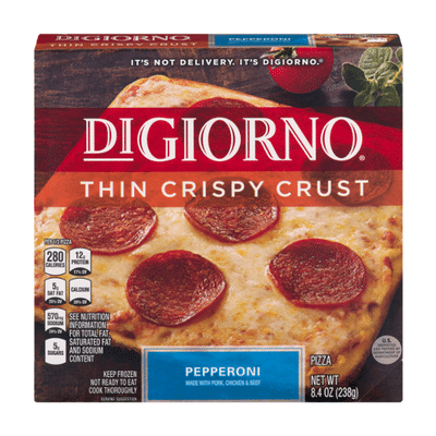DiGiorno Small Pepperoni Thin Crispy Crust Frozen Pizza