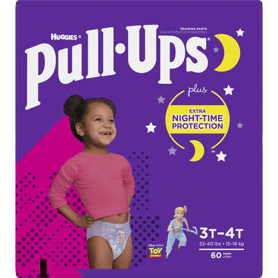 Pull-Ups Girls' Night-Time Potty Training Pants, 3T-4T