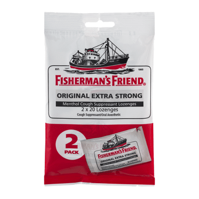 Fisherman's Friend Cough Suppressant/Oral Anesthetic, Extra Strong, Lozenges, Original, 2 Pack