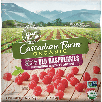 Cascadian Farm Organic Red Raspberries, Organically Farmed, Non-GMO