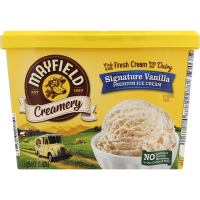 Mayfield Creamery Ice Cream Premium Signature Vanilla 1 5 Qt Instacart