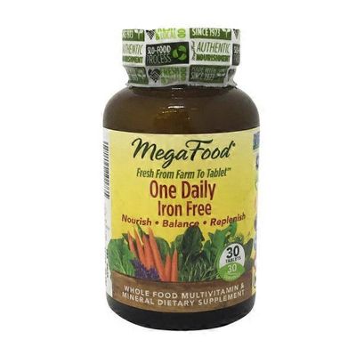 MegaFood One Daily Iron Free Tablets Whole Food Multivitamin & Mineral Dietary Supplement