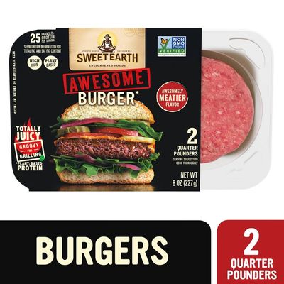 Sweet Earth Awesome Burger Patties Plant Based Protein