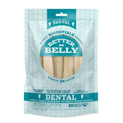 Better Belly Small Rawhide Total Dental Care Dog Chews