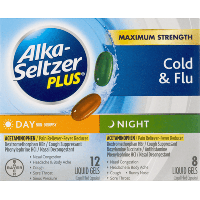 Alka-Seltzer Plus Maximum Strength Day & Night Cold & Flu Liquid Gels