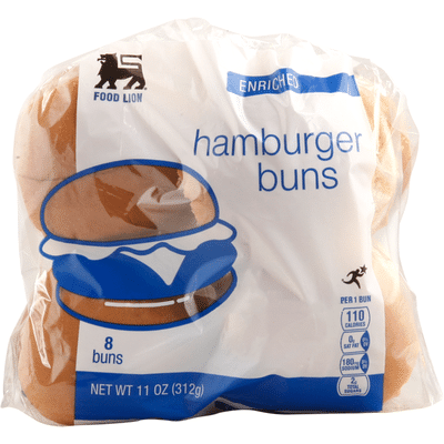 Food Lion Hamburger Buns, Enriched