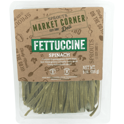 Sprouts Spinach Fettuccine Pasta