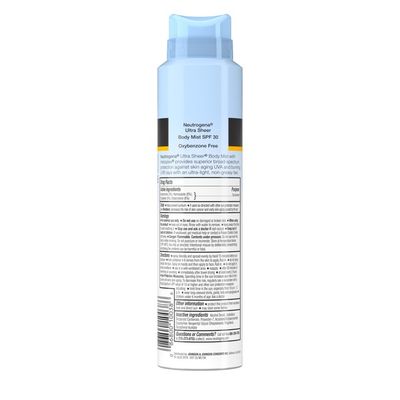 Neutrogena® Ultra Sheer Body Mist Sunscreen Spray Broad Spectrum SPF 30