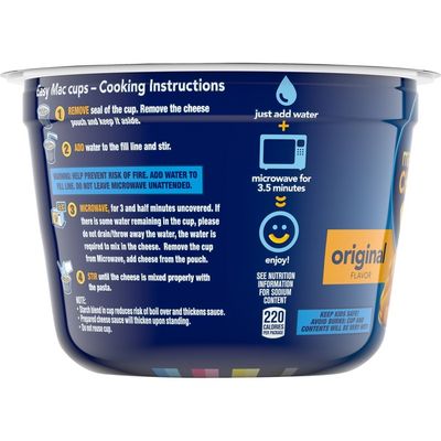 Kraft Original Macaroni & Cheese Easy Microwavable Dinner