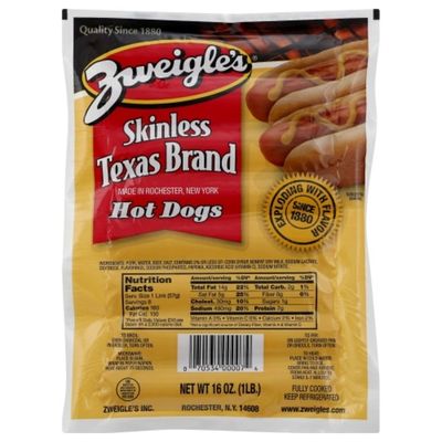Zweigles Hot Dogs, Skinless