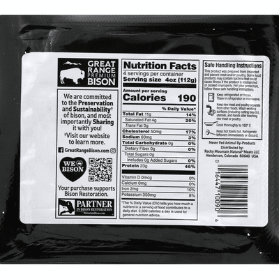 Great Range Buffalo Bison, Ground, 90%/10%