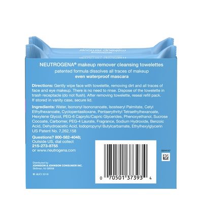 Neutrogena® Makeup Remover Cleansing Towelettes, 25 Count