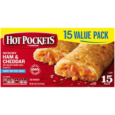 Hot Pockets Hickory Ham & Cheddar Frozen Sandwiches