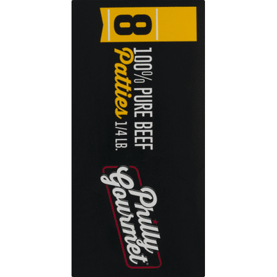 Philly-Gourmet Patties, 100% Pure Beef, 1/4 Pound