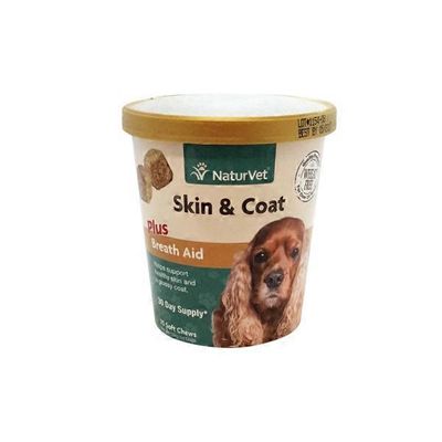 NaturVet Skin & Coat Plus Breath Aid Dog Soft Chews