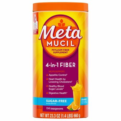Metamucil Multi-Health Psyllium Fiber Supplement, Sugar-Free Powder