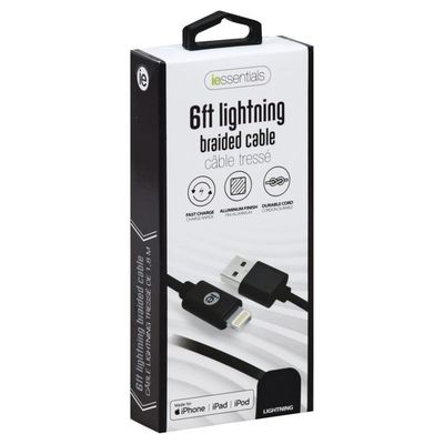 I Essentials Cable, Braided, 6 Feet Lightning