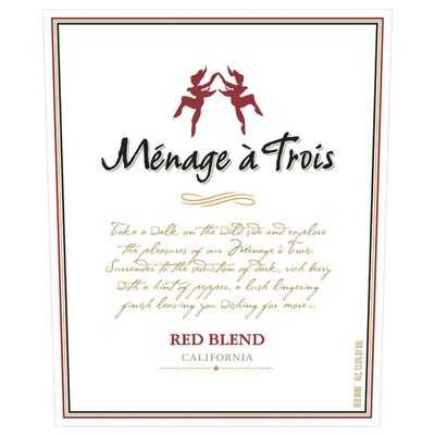 Menage a Trois California Red Blend Red Wine