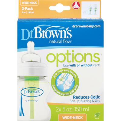 Dr Brown S Bottles Wide Neck 5 Ounce 0m 2 Pack 2 Each Instacart