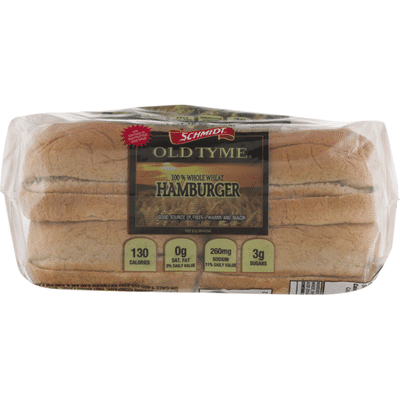 Schmidt's Old Tyme 100% Whole Wheat Hamburger Rolls - 8 CT