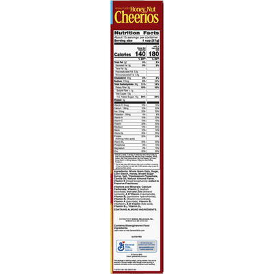 Honey Nut Cheerios Breakfast Cereal with Oats, Gluten Free