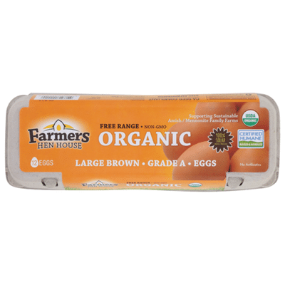 Farmers Hen House Large Organic Brown Egg
