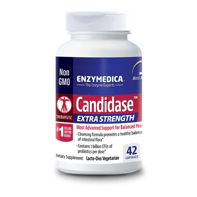 Enzymedica Candidase Extra Strength Most Advanced Support For Balanced Yeast Levels Dietary Supplement Lacto-ovo Vegetarian Capsules