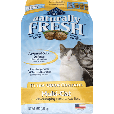 Blue Cat Litter, Natural, Quick-Clumping, Multi-Cat, Ultra Odor Control ...