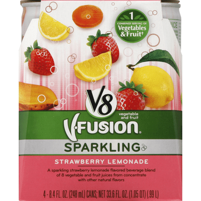 V8 Beverage Blend, Vegetable and Fruit, Strawberry Lemonade