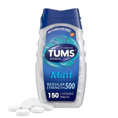 Tums Antacid Peppermint Chewable Tablets, Antacid Peppermint Chewable Tablets