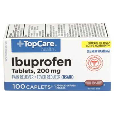 TopCare Ibuprofen Tablets, 200 mg, Coated Caplets