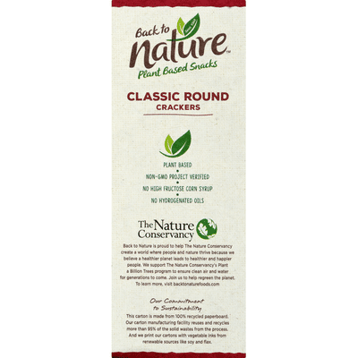 Back To Nature Crackers Classic Round 8 5 Oz Instacart