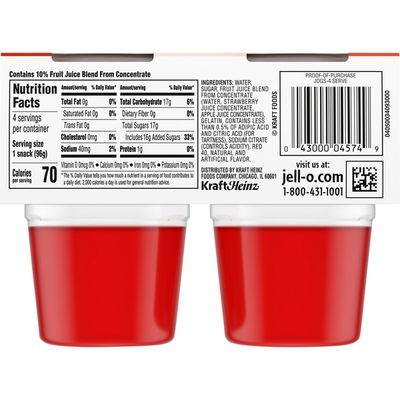 Jell-O Original Strawberry Ready-to-Eat Gelatin Snacks