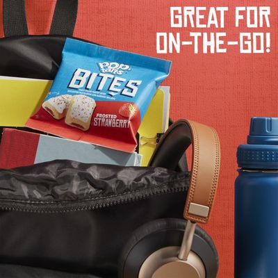 Kellogg's Pop-Tarts Baked Pastry Bites, Kids Snacks, School Lunch, Frosted Strawberry
