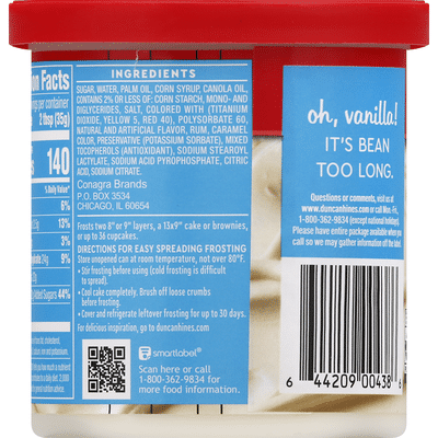Duncan Hines Frosting, Creamy Vanilla
