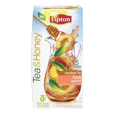Lipton Tea & Honey Peach Apricot Iced Black Tea Packets - 6 CT