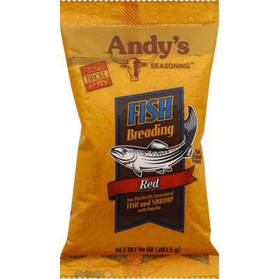 Andys Seasoning Fish Breading, Red
