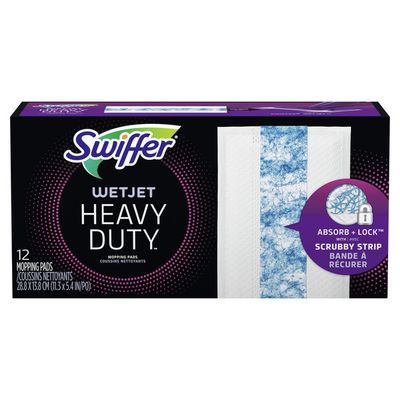 Swiffer Wetjet Heavy Duty Mop Refills For Floor Mopping And Cleaning, All