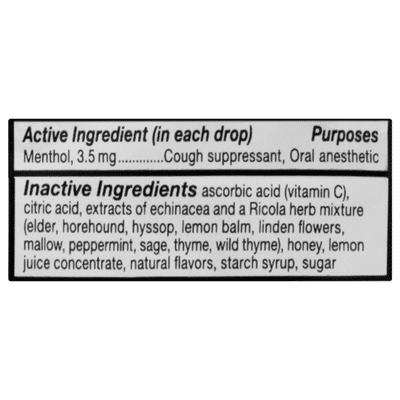 Ricola Cough Suppressant/Throat Drops, Honey Lemon with Echinacea, Family Pack