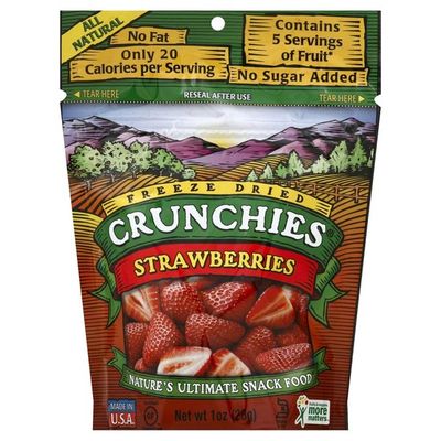 Crunchies Snack, Strawberries, Freeze Dried, Pouch