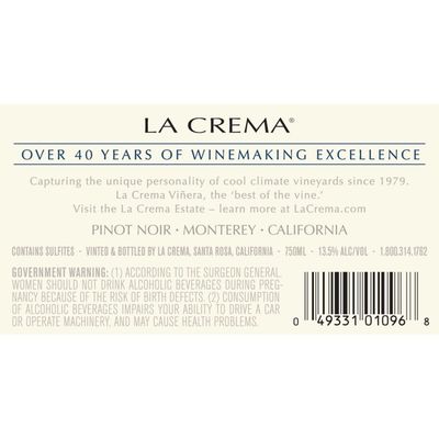 La Crema Monterey Pinot Noir Red Wine