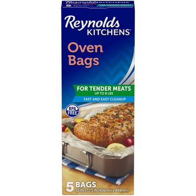 12 Packages of 5 Liners 60 Total Reynolds Kitchens Large Size Oven Bags 16x17.5 Inch