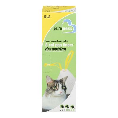 Van Ness Pure Ness Large Cat Pan Liners Drawstring - 8 CT