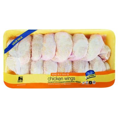 Food Lion Bone-In & Skin-On Chicken Wings Value Pak