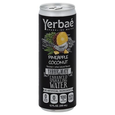 Yerbae Sparkling Water, Enhanced, Pineapple Coconut