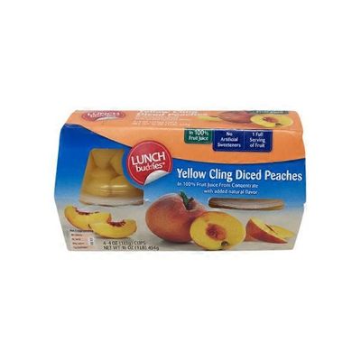 Lunch Buddies Diced Peaches in Juice Bowls